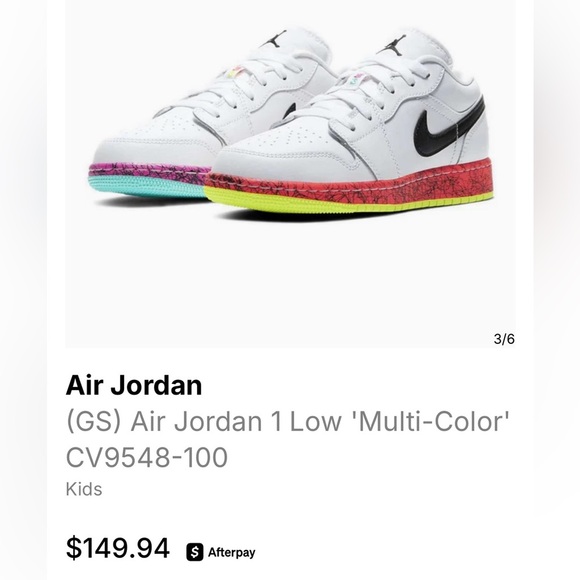 Air Jordan 1 Low GS Multi Color. Size 5. - Picture 2 of 12